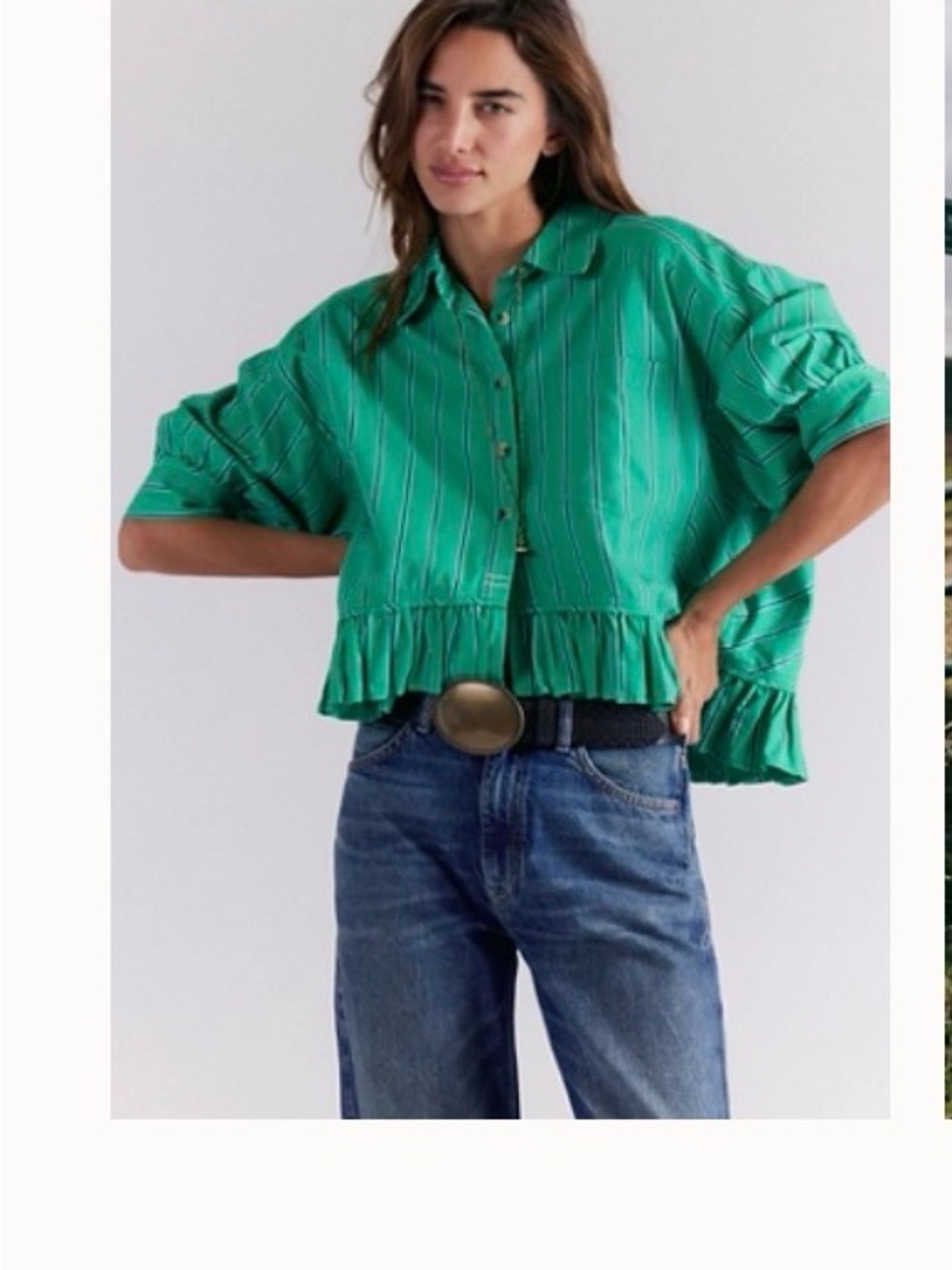BUNDLE Free People striped shirt w free stripe shirt and jogger set m/l - Picture 2 of 6